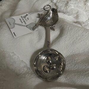 GANZ Silver Measuring Spoon with Bird Design